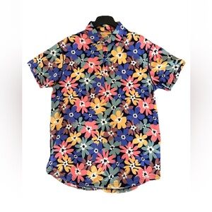 Bylt Premium Basics Performance Polo Mens Large Multicolor Floral Stretch Golf